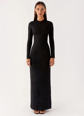Kamora Maxi Dress - Black ReinforcedHem