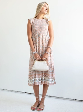 Runway-Ready Vibrant Light Norah Smocked Dress