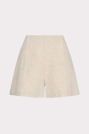 ethnic style Linen Pleated Shorts
