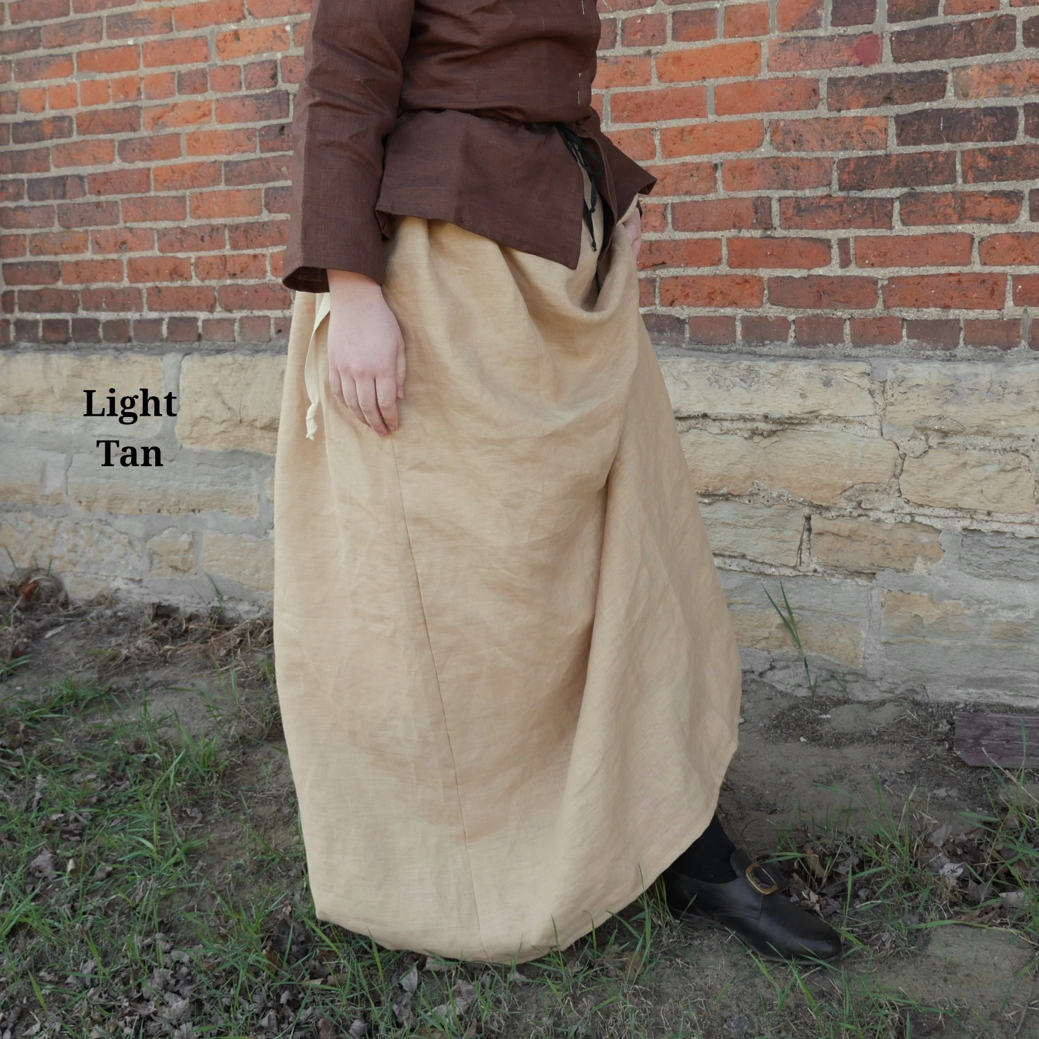 Lightweight Fabric Linen Skirt in Earth Tones