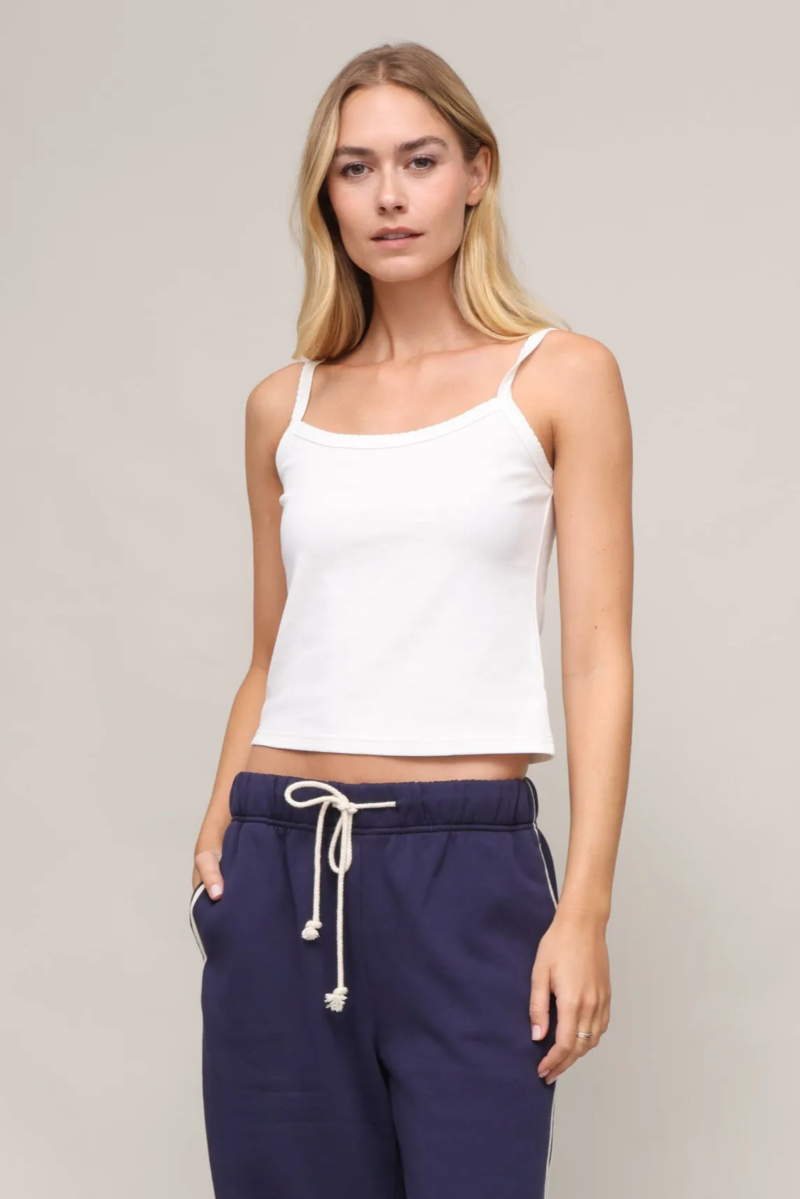 Lines Scalloped Edge Tank Hypoallergenic Lining PreWashed