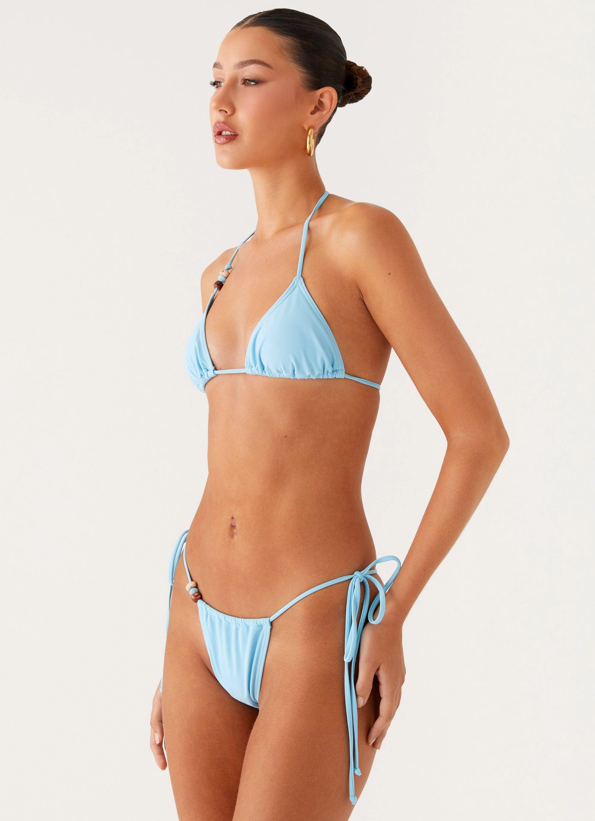 Liona Bead Bikini Bottoms - Turquoise Sun Escape Sunbathing Essentials