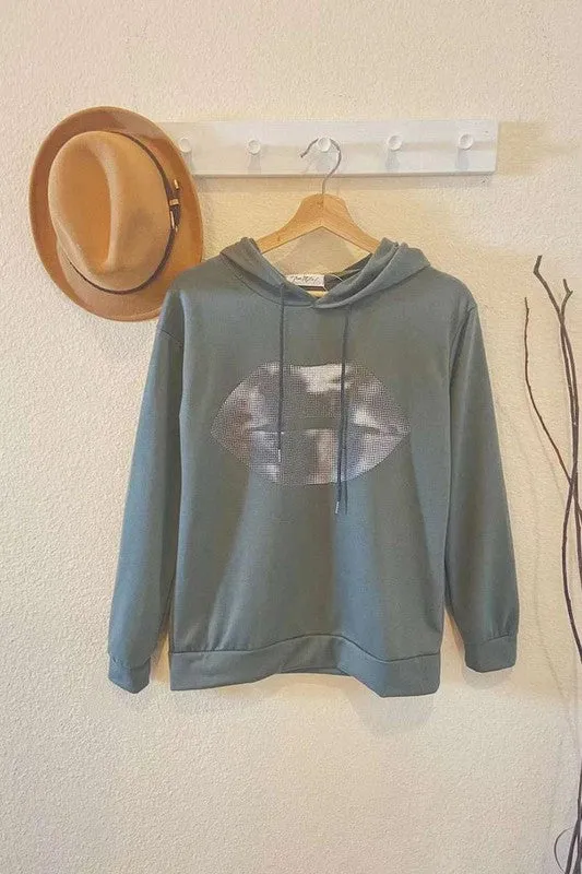 Lip Hooded Sweatshirt
