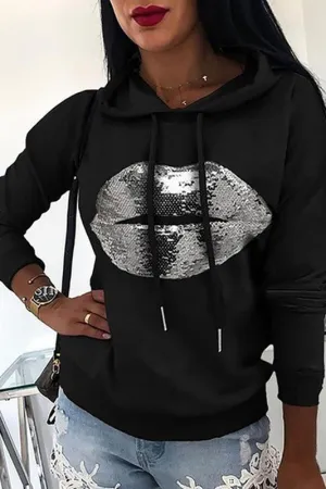 Lip Hooded Sweatshirt