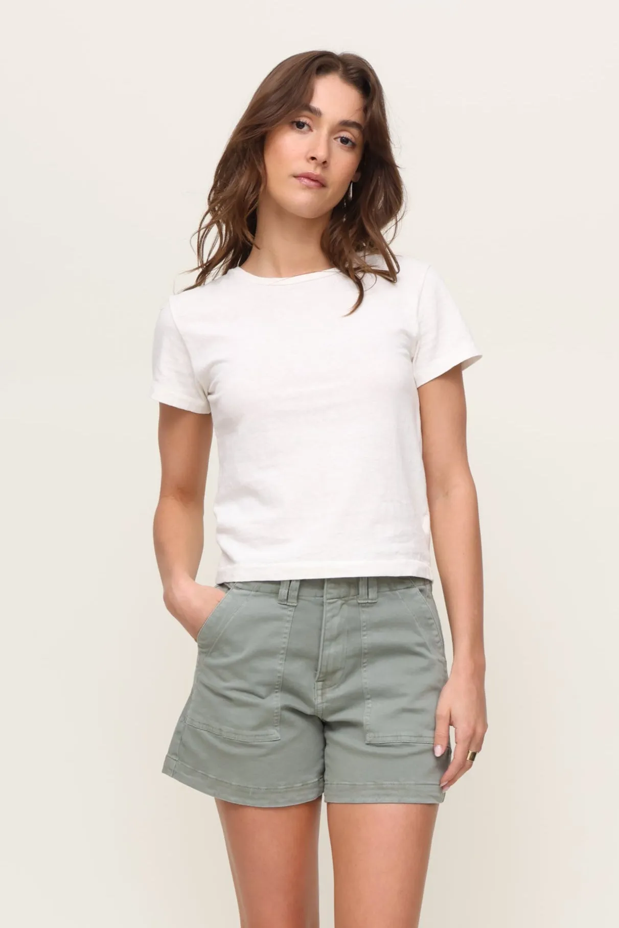 Lisa Recycled Cotton Crew Tee SeamFree Knitting