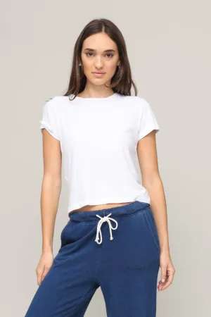 sporty wear Soft Brushed Finish Lisa Recycled Cotton Crew Tee