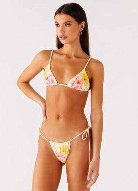 Active Fun Quick drying material Lissy Bikini Bottoms - Yellow Flower