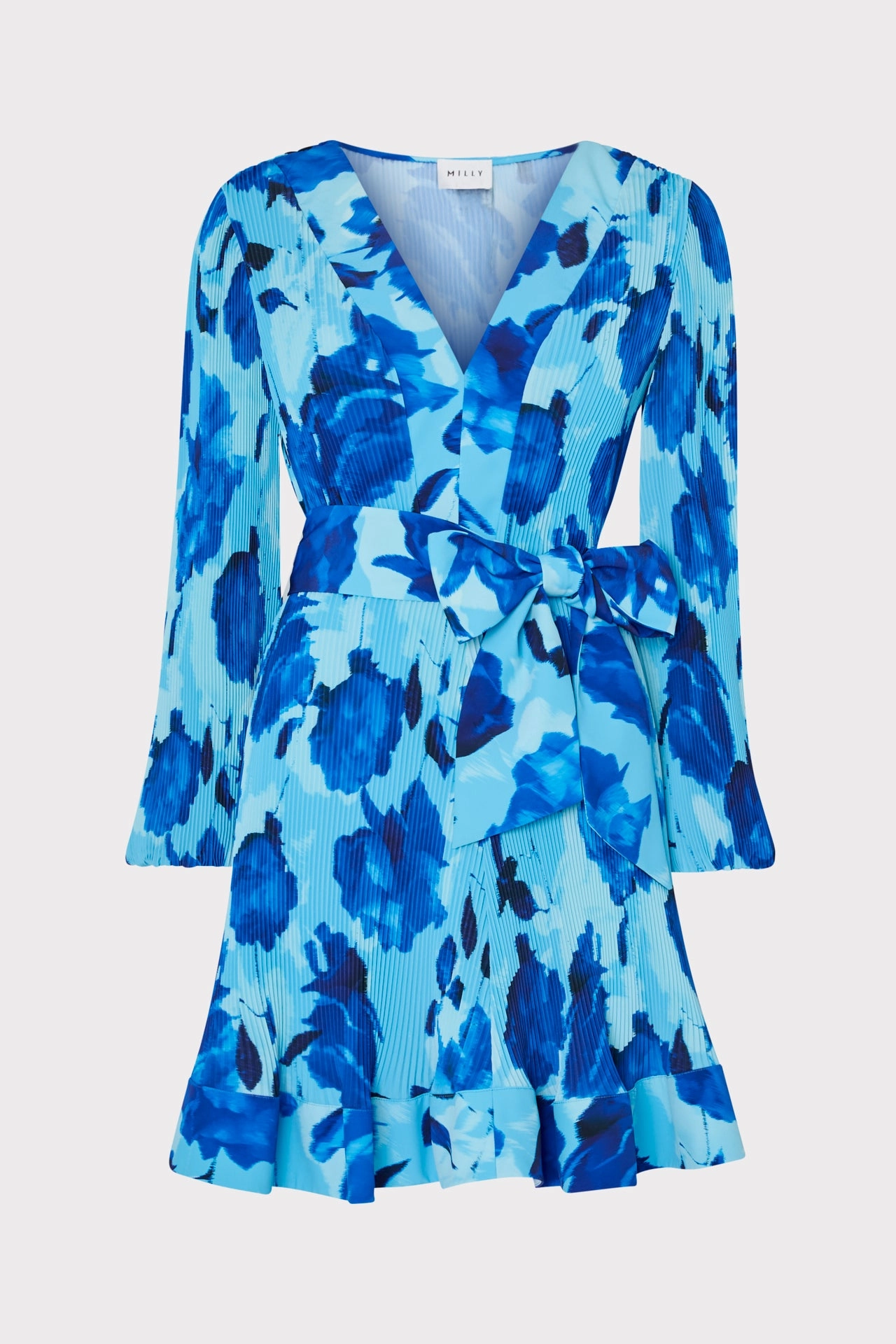 Travel-Essential Liv Blurred Blossom Pleated Dress