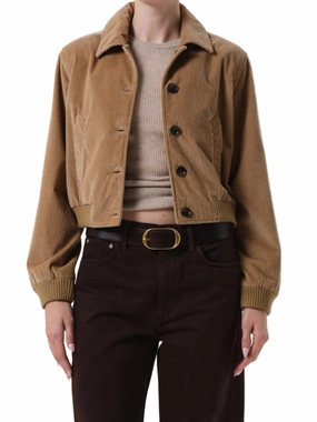 Lola Eve Bomber in Amber hypoallergenic material