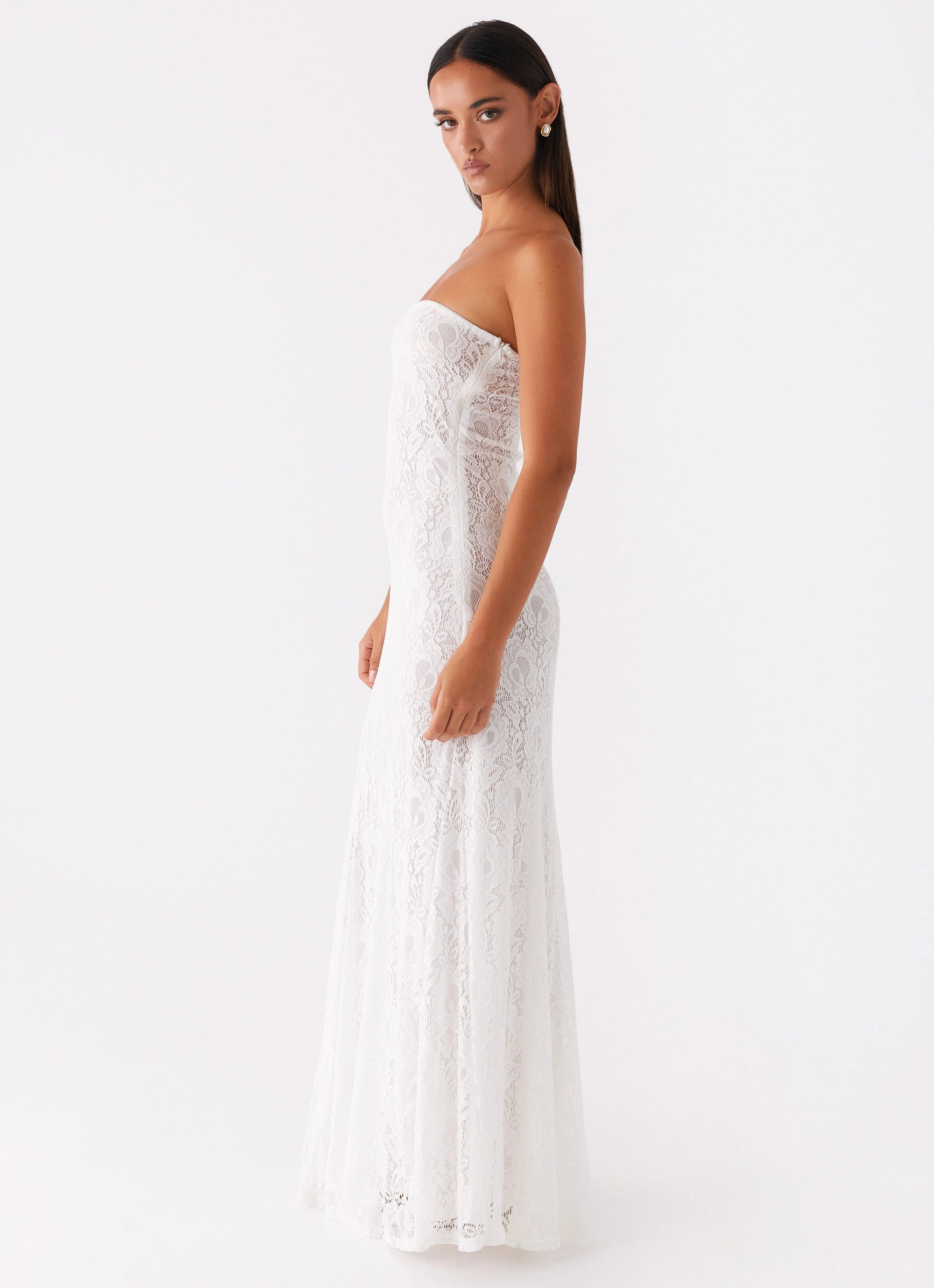Natural Fit Refined fit Lolita Lace Maxi Dress - Ivory