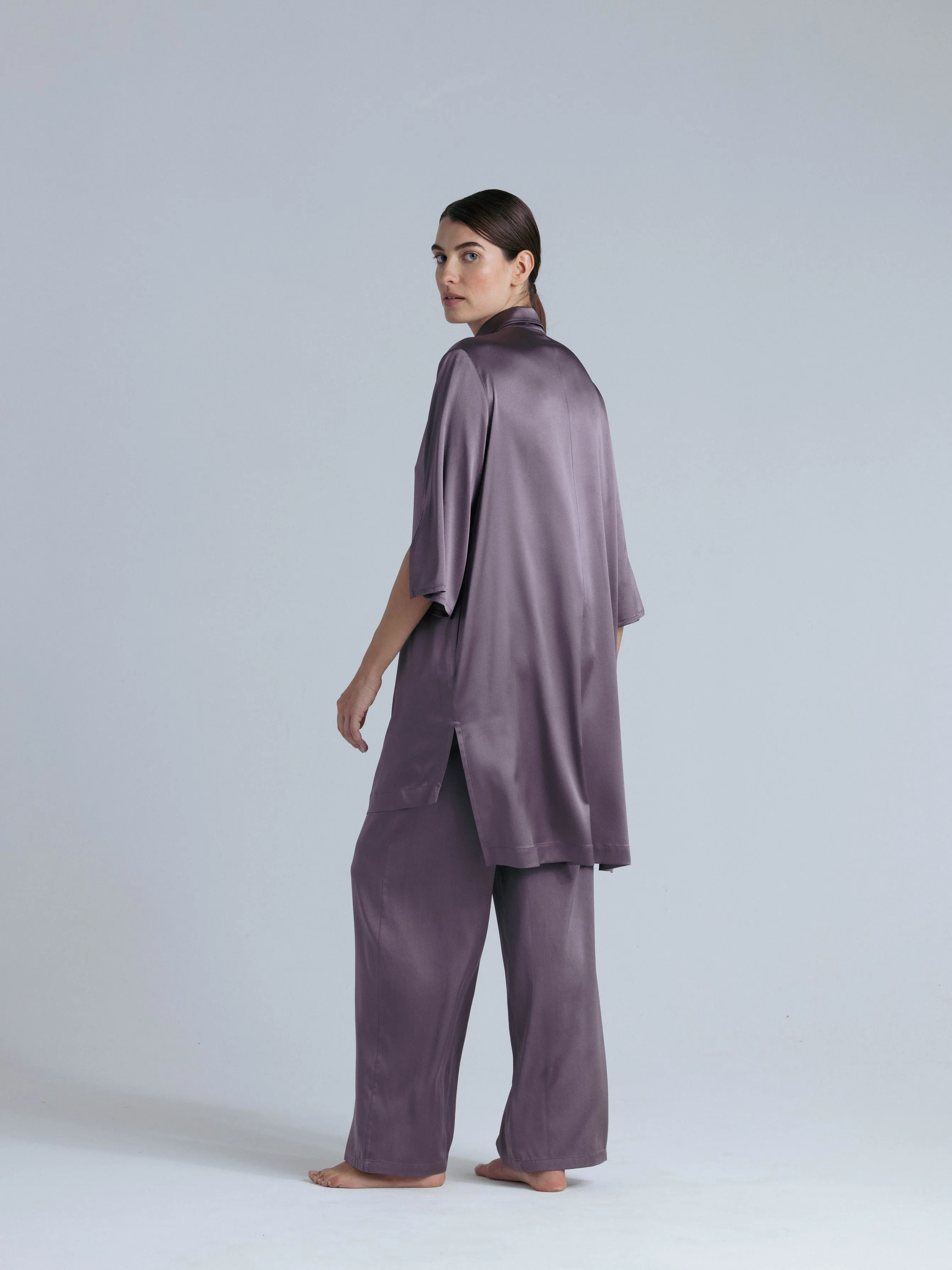 Long Shirt Blouse 'Felicia' in Noble Purple