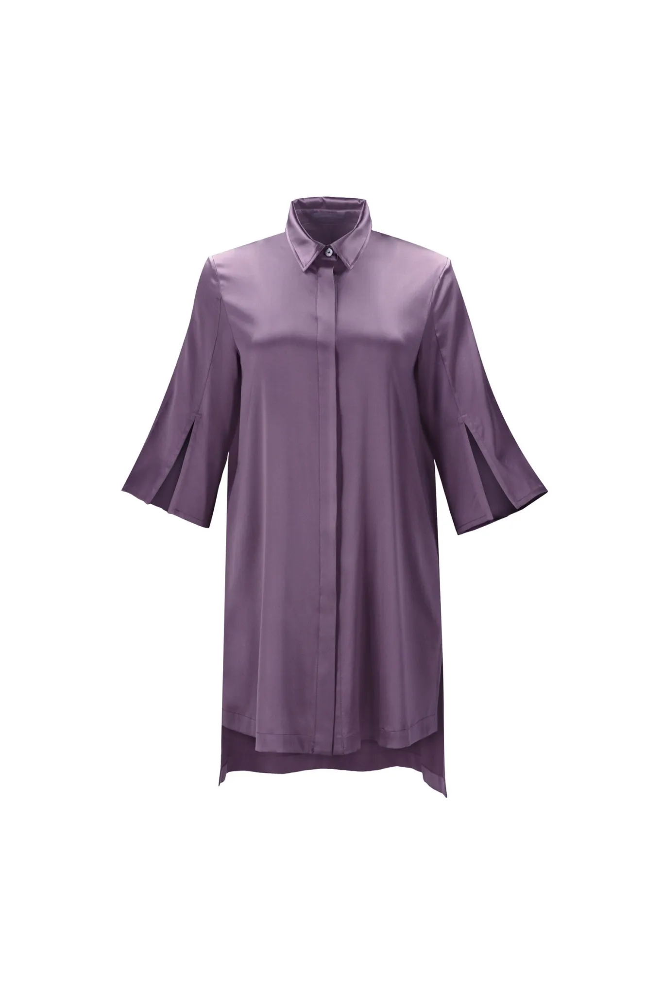 Long Shirt Blouse 'Felicia' in Noble Purple
