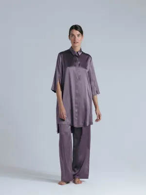 Long Shirt Blouse 'Felicia' in Noble Purple
