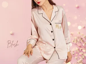 Long sleeve   Long Pants Pajama Set, Satin long Sleeve Pajama Set, Satin Pajama set, Long Silky Pajamas, Long Pants Pajamas