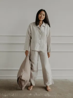 Long Sleeve Pajama Set Snooze - Cream