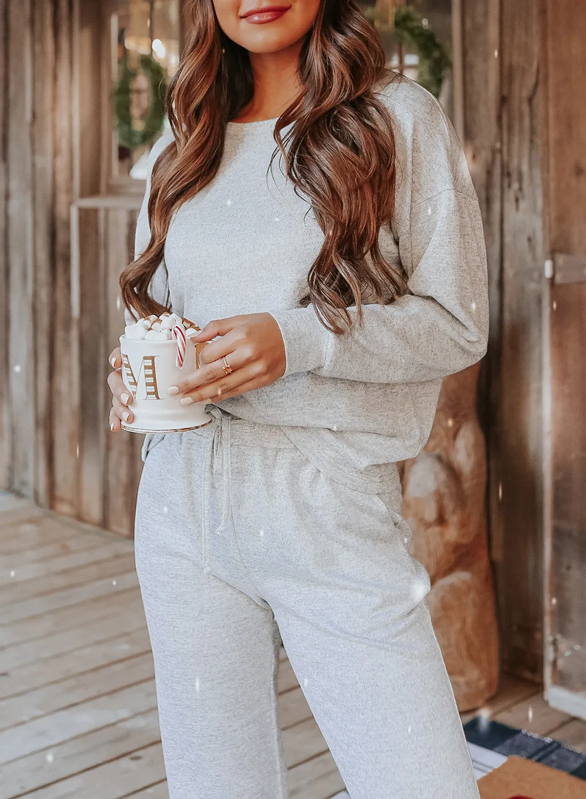 Long Sleeve Pullover and Jogger Pants Lounge Set