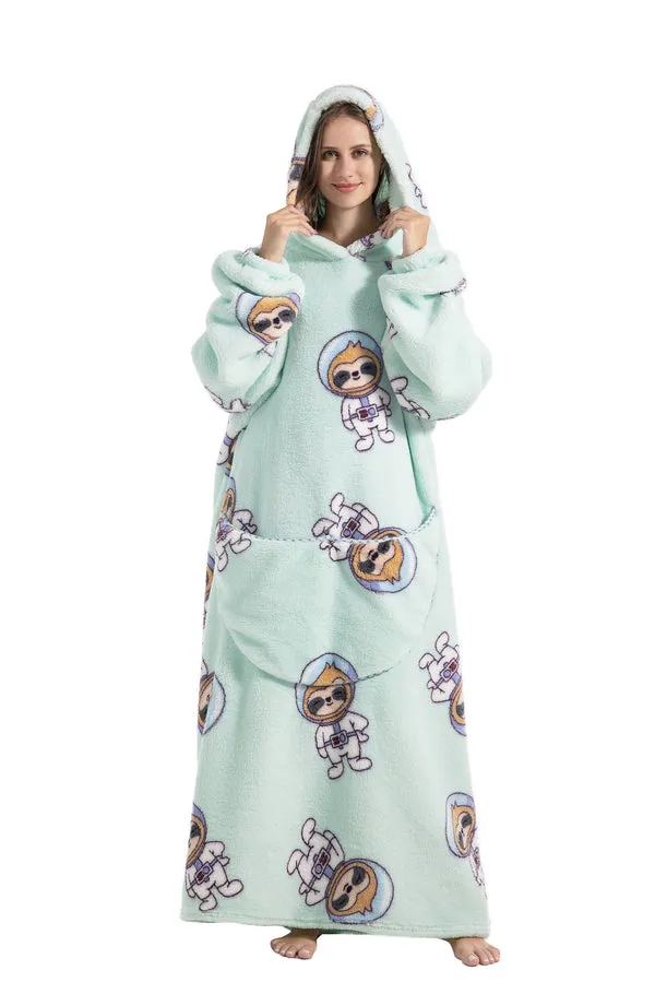 Long Sleeves Giant Pocket Wearable Blankets