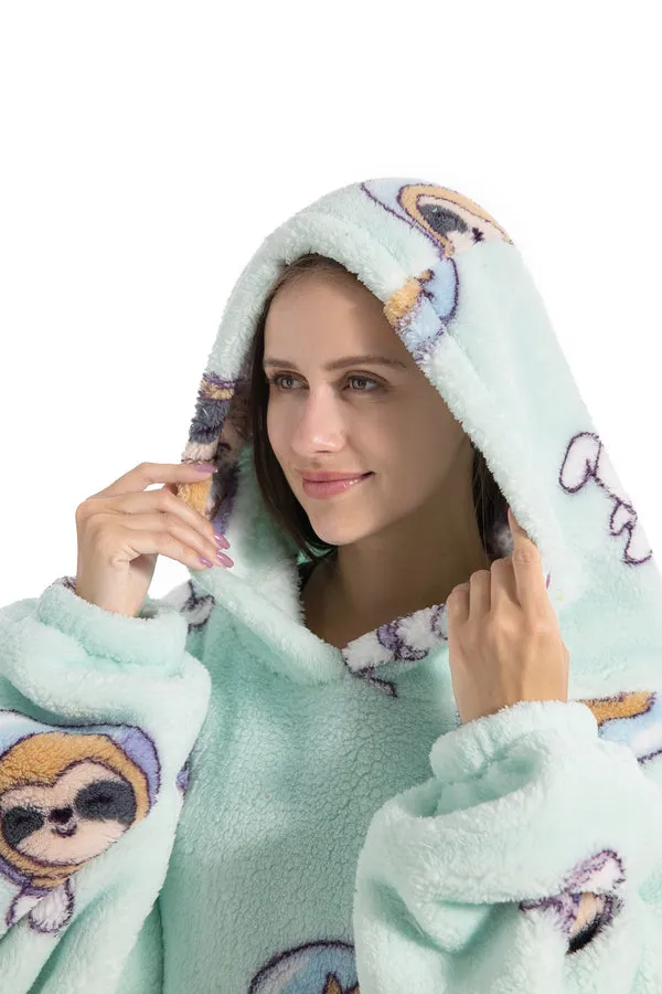 Long Sleeves Giant Pocket Wearable Blankets