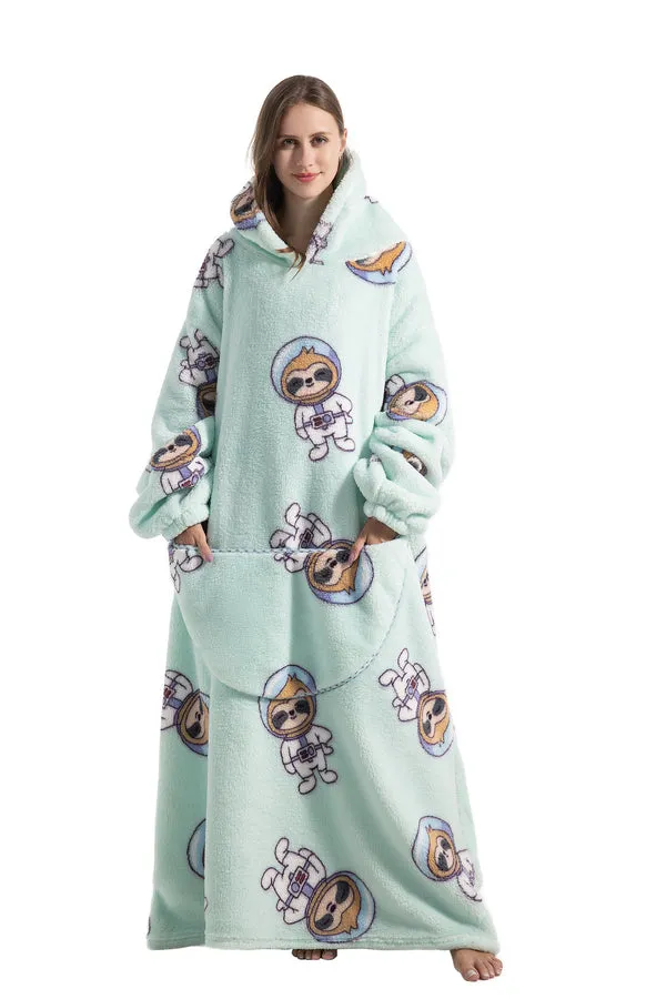 Long Sleeves Giant Pocket Wearable Blankets