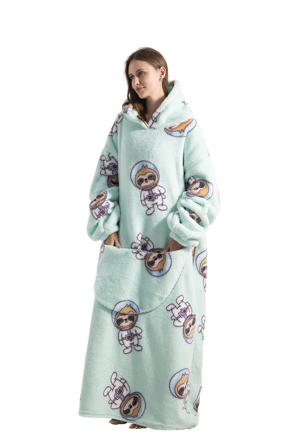 Long Sleeves Giant Pocket Wearable Blankets