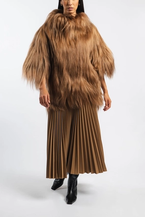Transitional City Fit Soft Lined Interior Long Goat Hair Sweater