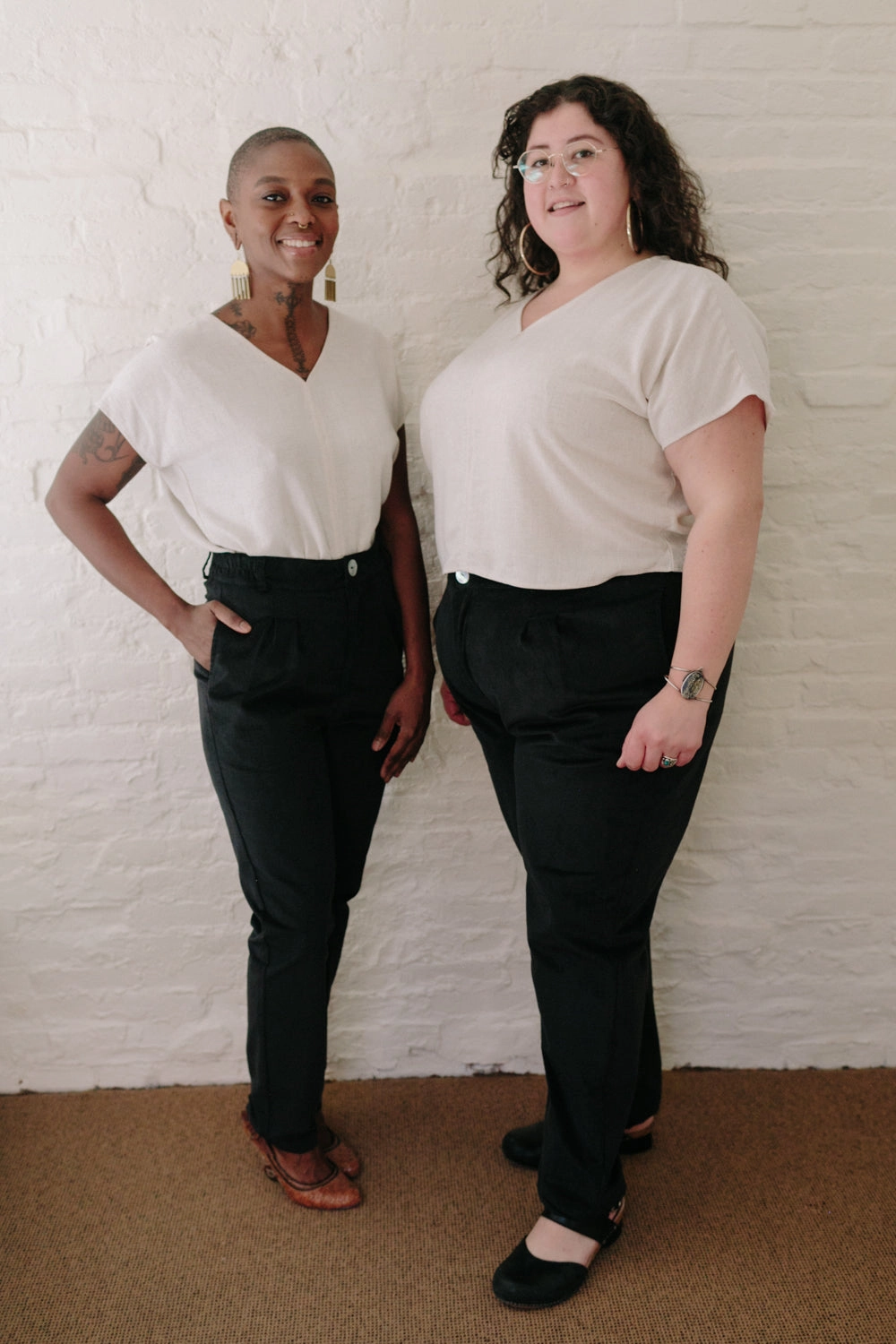 Built-in shorts Relaxed Wearable Long Perfect Pant in Black Velvet