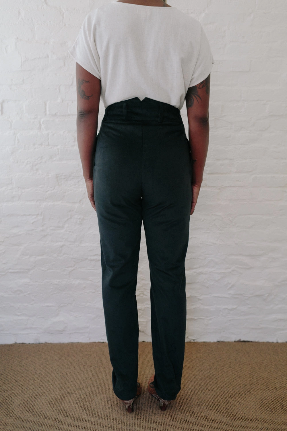 Long Perfect Pant in Black Velvet LightweightDesign
