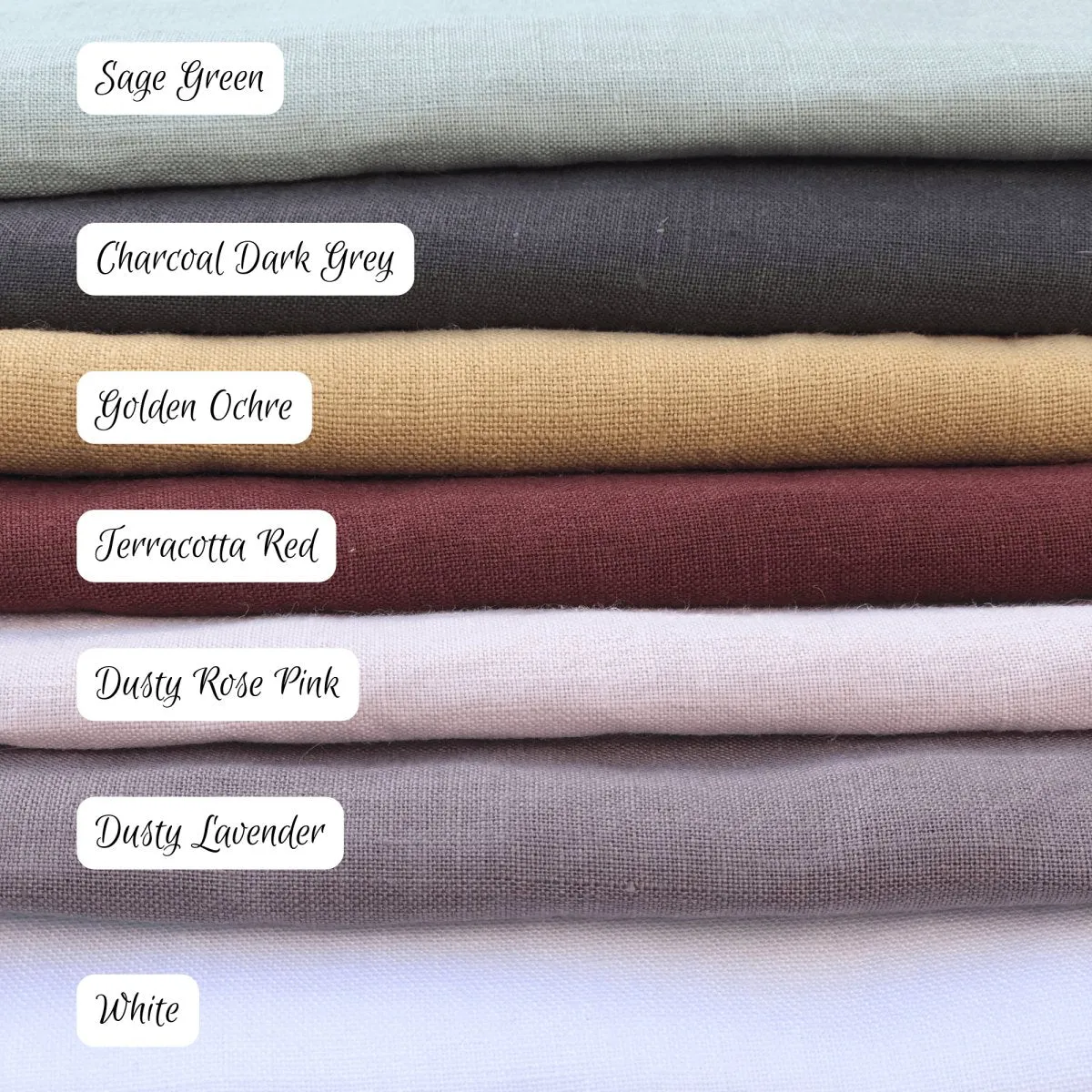 Looped Tab Top 100% Linen Curtain Panel