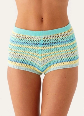 Miffy Mini Shorts - Green Multi Elastic Cuff