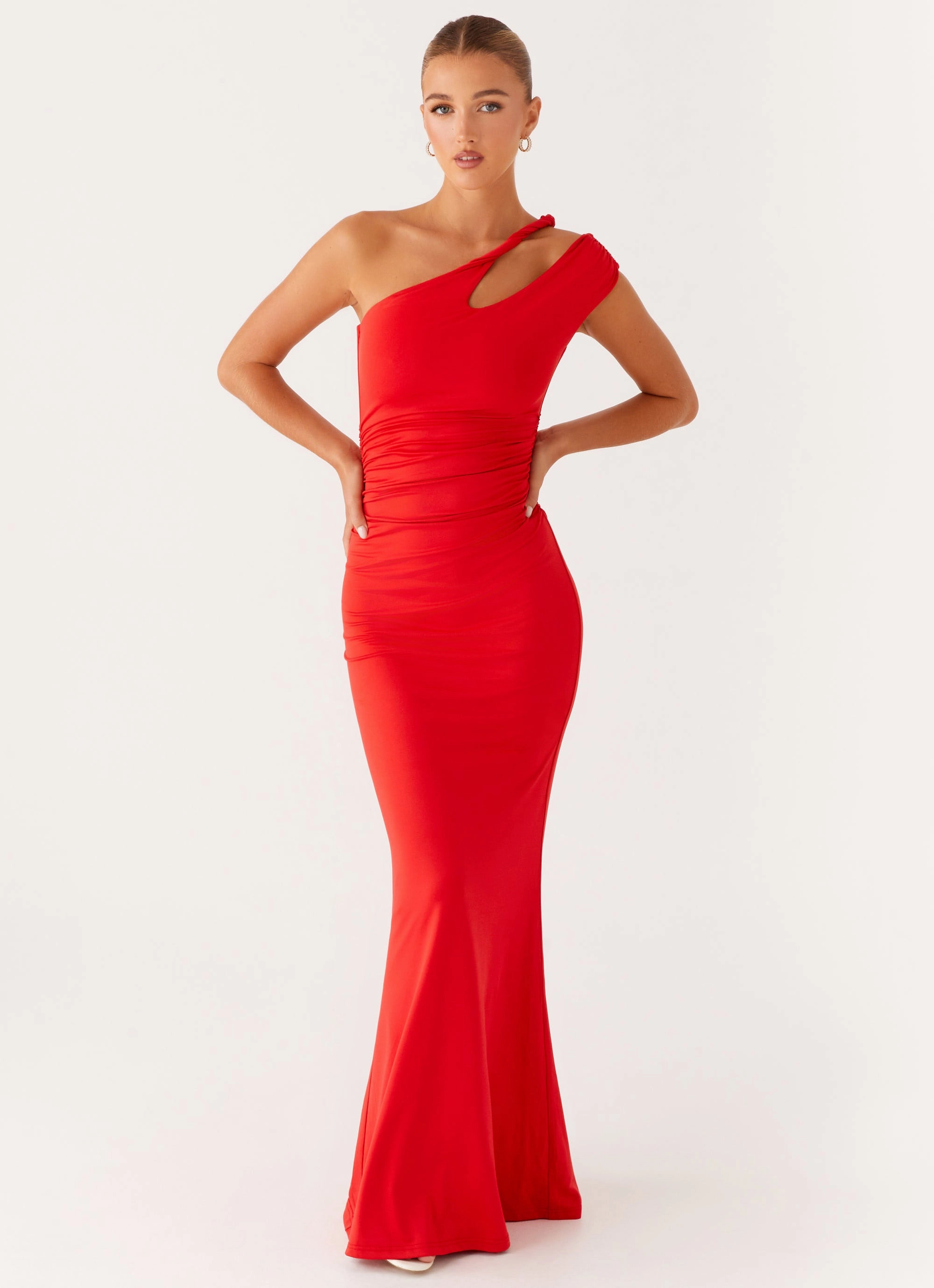 Collared Chic formal attire Lopez Maxi Dress - Tangerine