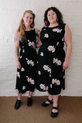 Lori Dress in Black Magnolia Sleek Appearance Soft Appeal