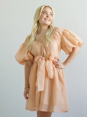 Thermal-Lined Lori Puff Sleeve Dress