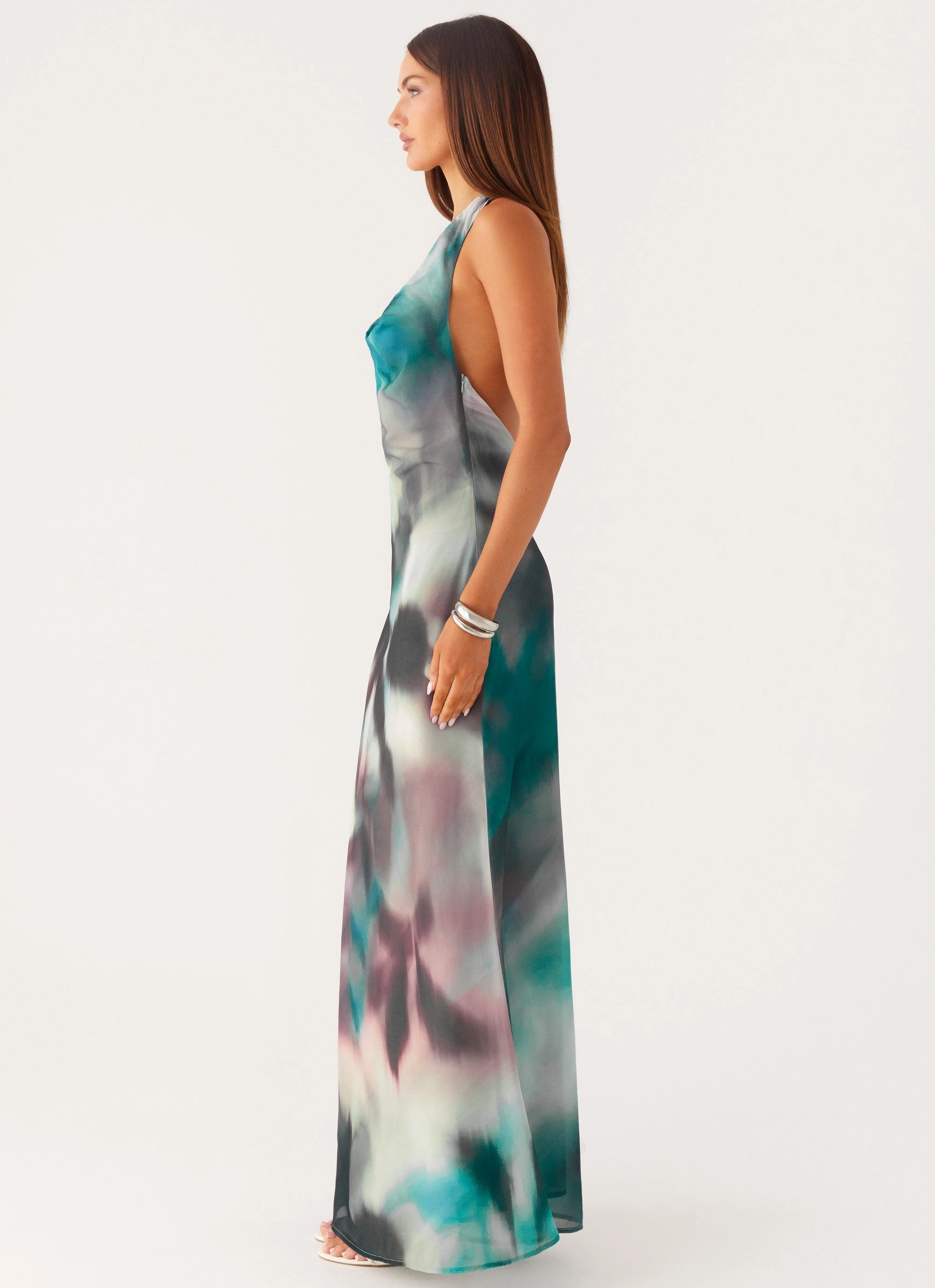 Lost At Sea Maxi Dress - Sea Splash Airy Drape