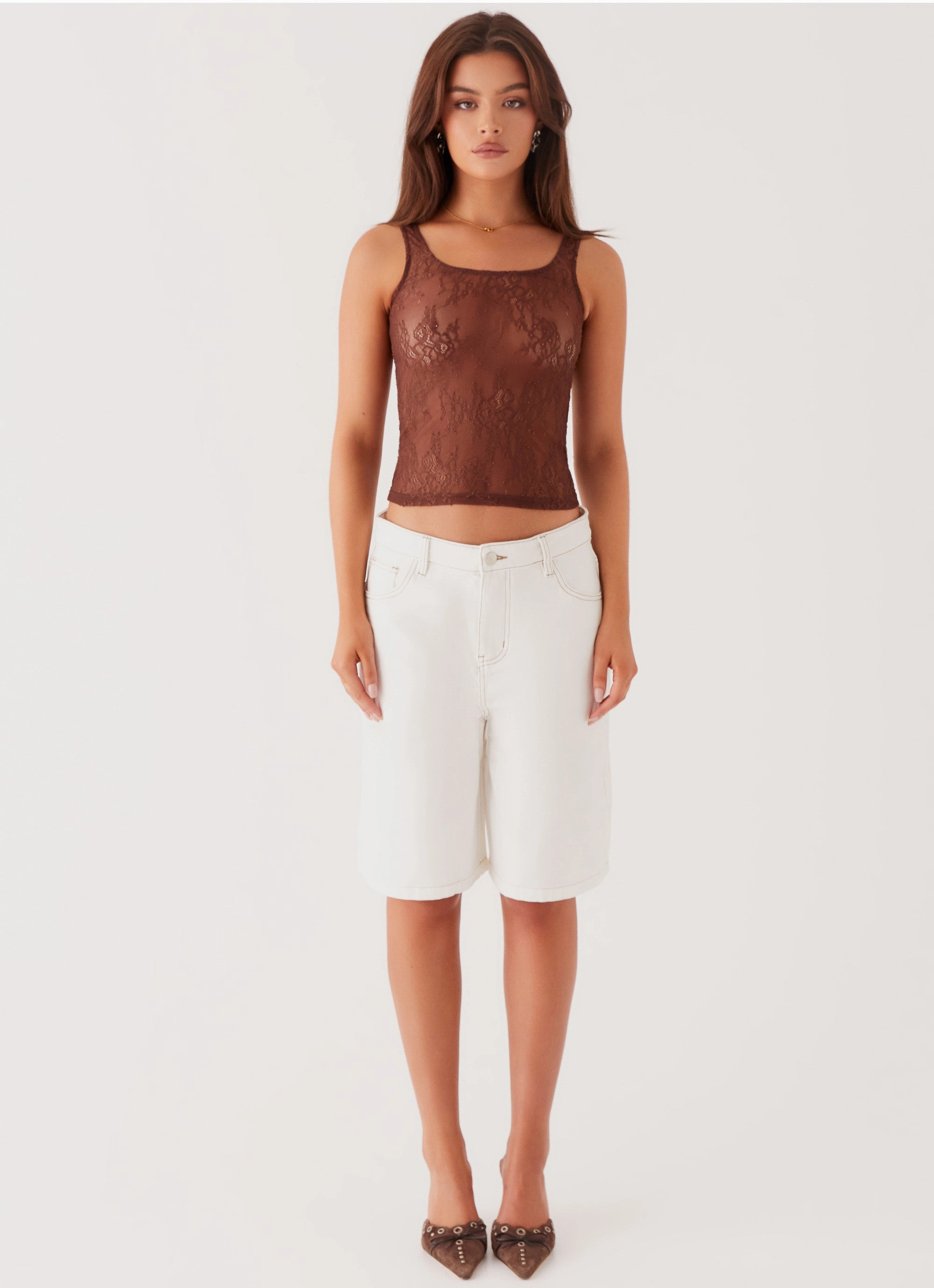 Stay Cool Technology Lottie Low Rise Jorts - White
