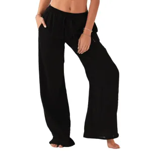 LOTUS AND LUNA X HIC CABANA DRAWSTRING WOMEN'S PANT - BLACK