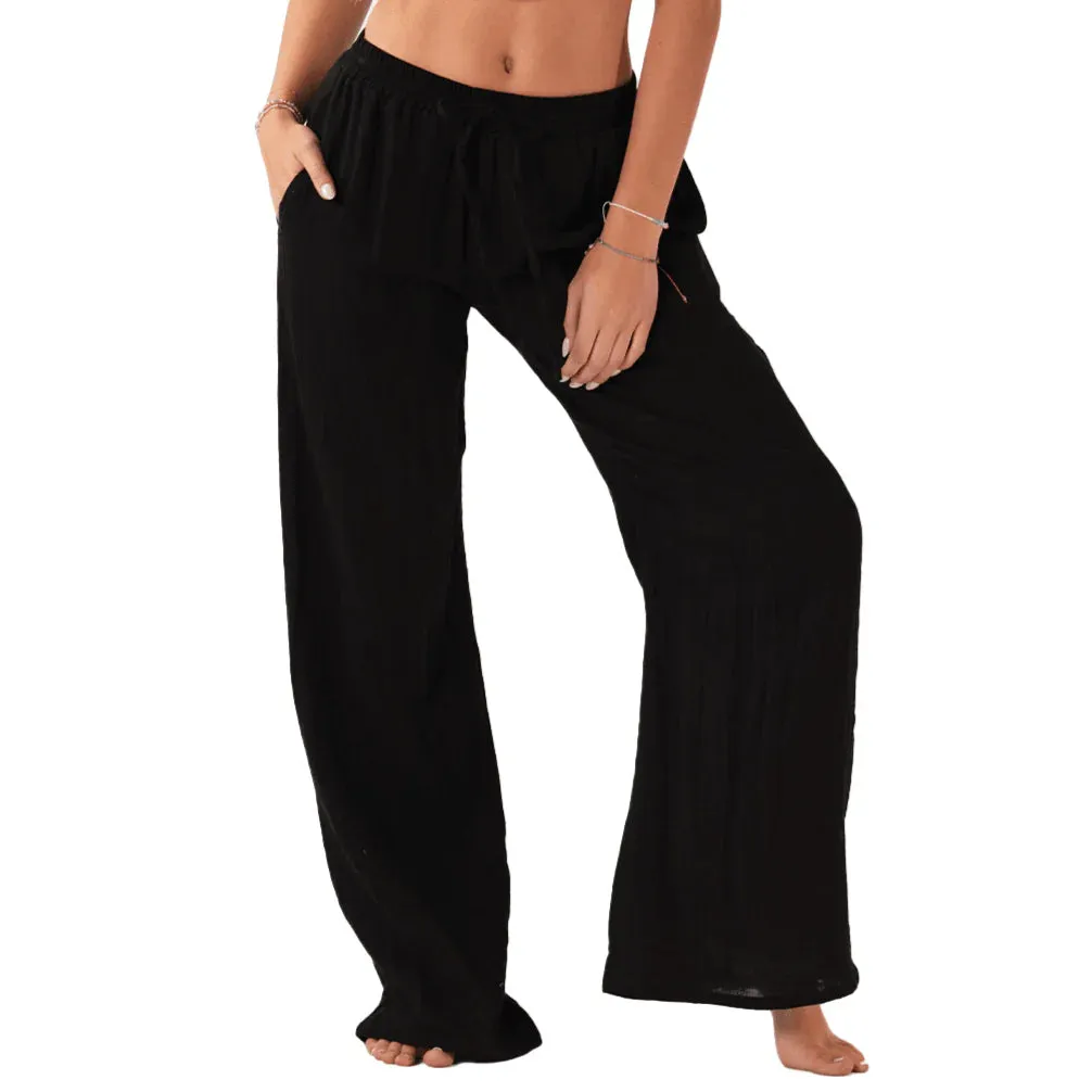 LOTUS AND LUNA X HIC CABANA DRAWSTRING WOMEN'S PANT - BLACK