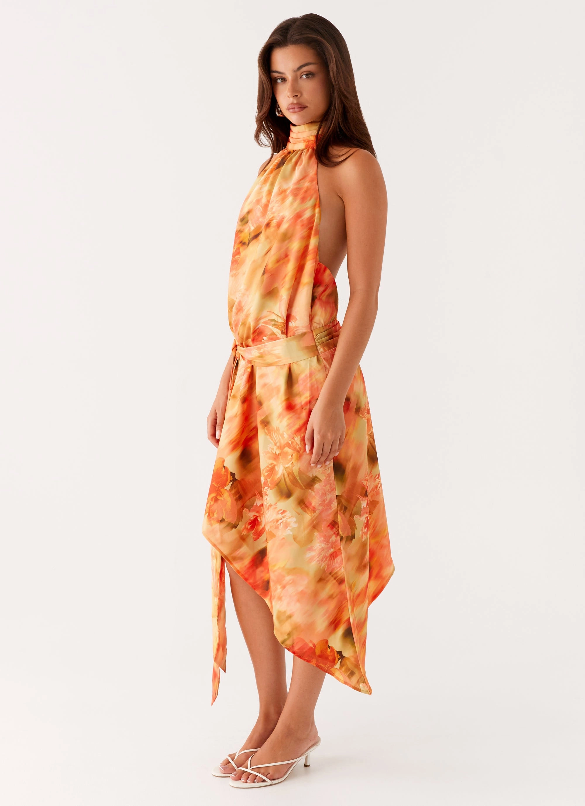Trend Detail All Day Ready Lou Midi Dress - Sunset Floral