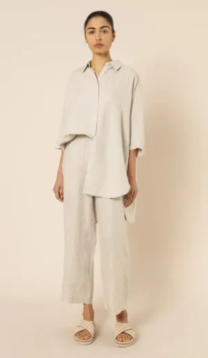 Lounge Linen Longline Shirt Natural