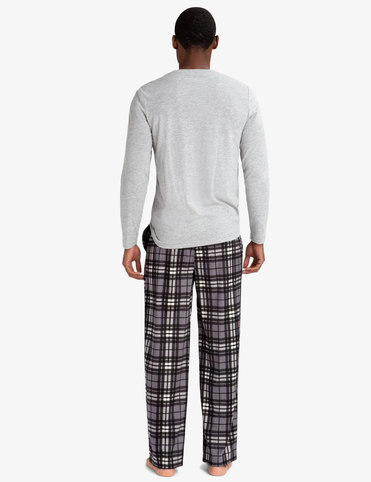LOUNGE  SET: LONG SLEEVE TEE & LUXE FLEECE PANTS
