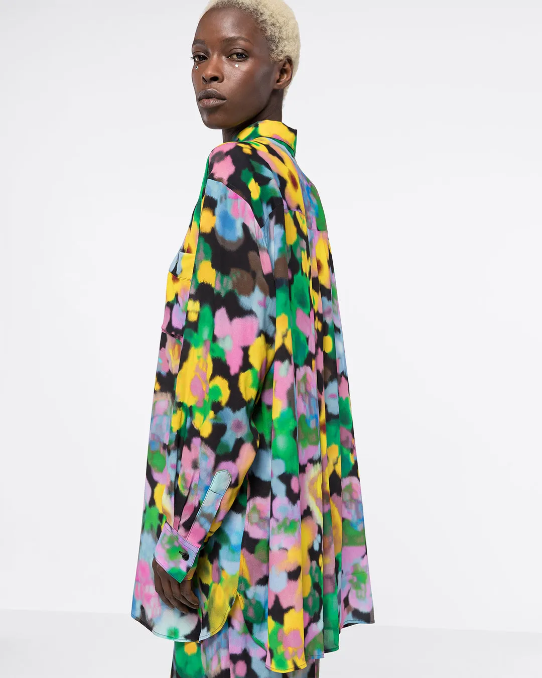 LOUNGE SHIRT - FLOWERS PRINT