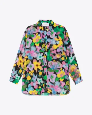 LOUNGE SHIRT - FLOWERS PRINT