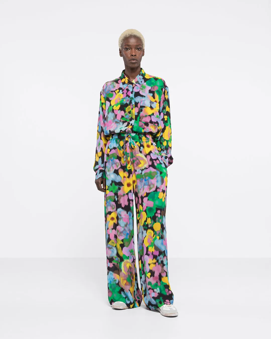LOUNGE SHIRT - FLOWERS PRINT