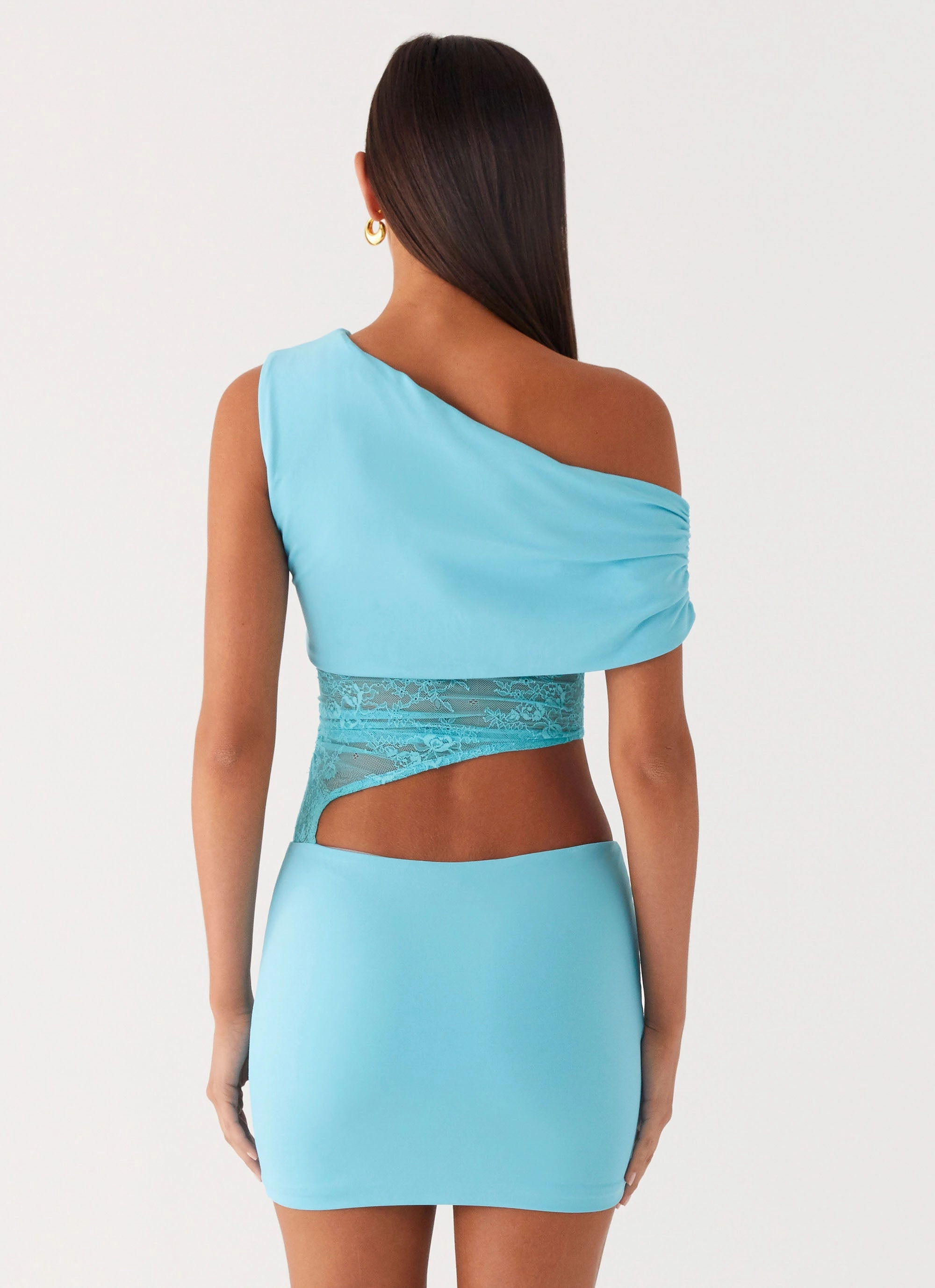 Gentle Fit Love Motion Mini Dress - Aqua Blue