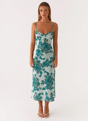 Calm Finish Love Song Midi Dress - Cloud Nine Floral