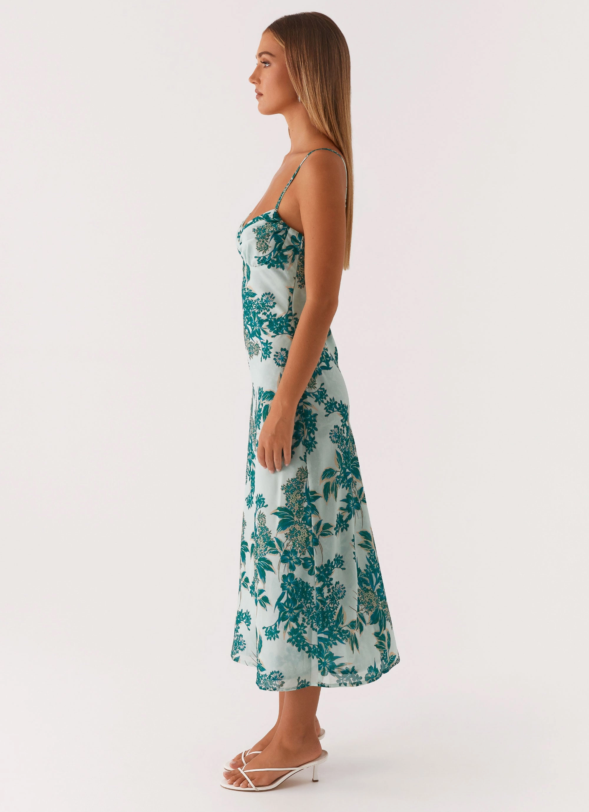 Smooth Finish Love Song Midi Dress - Cloud Nine Floral