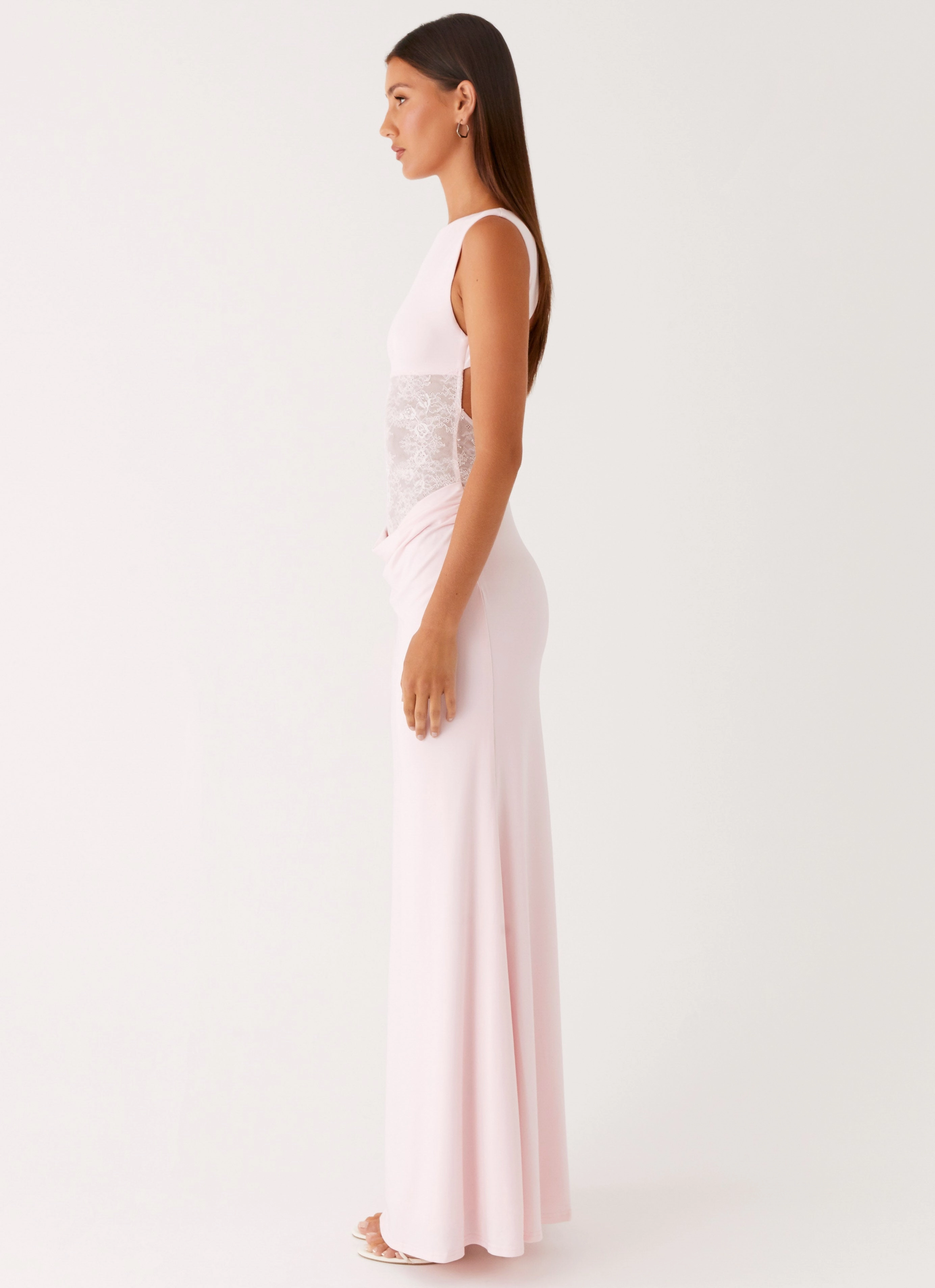 Love Tease Maxi Dress - Baby Pink Jewel-Tone