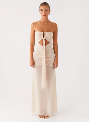 MoldResistantTexture Inner Glow Lovie Maxi Dress - Beige