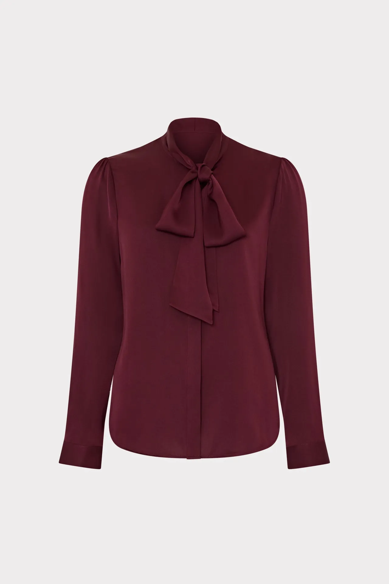 Tie Neck Silk Blouse Unlined Design