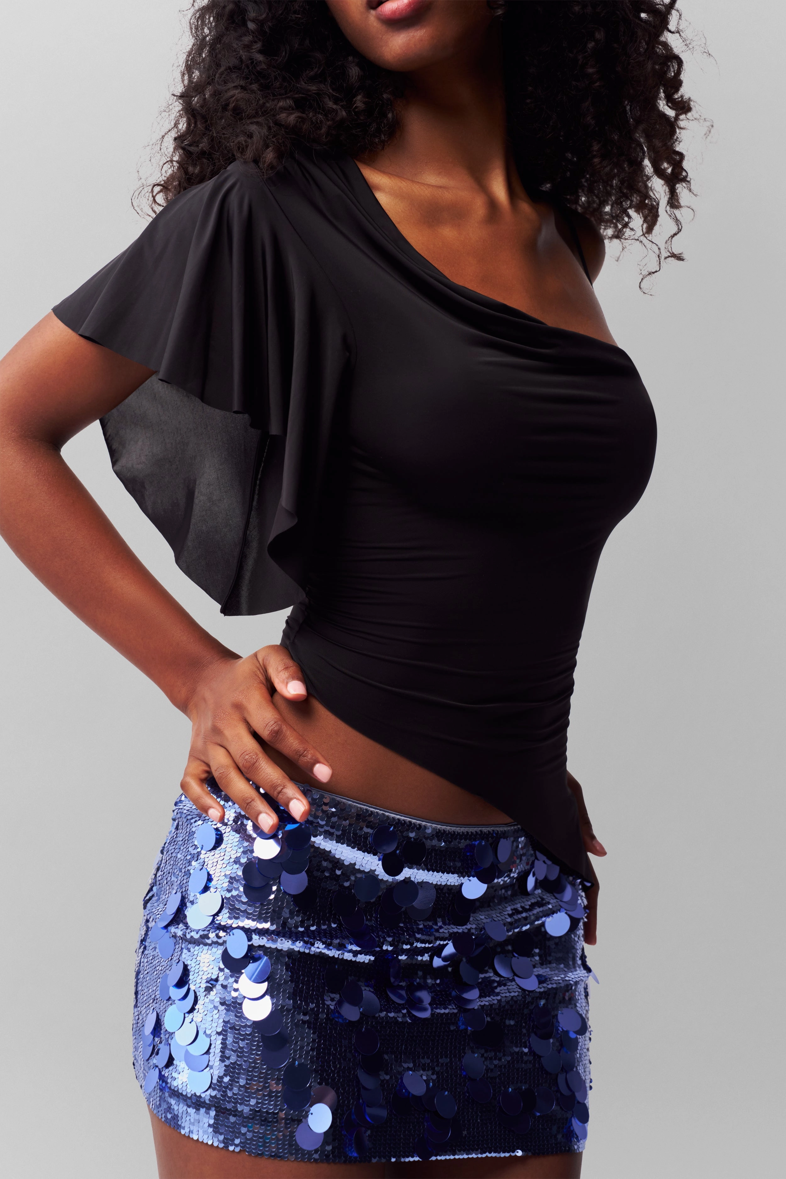 Low Rise Paillette Skirt Local Artisan Clean Outfit