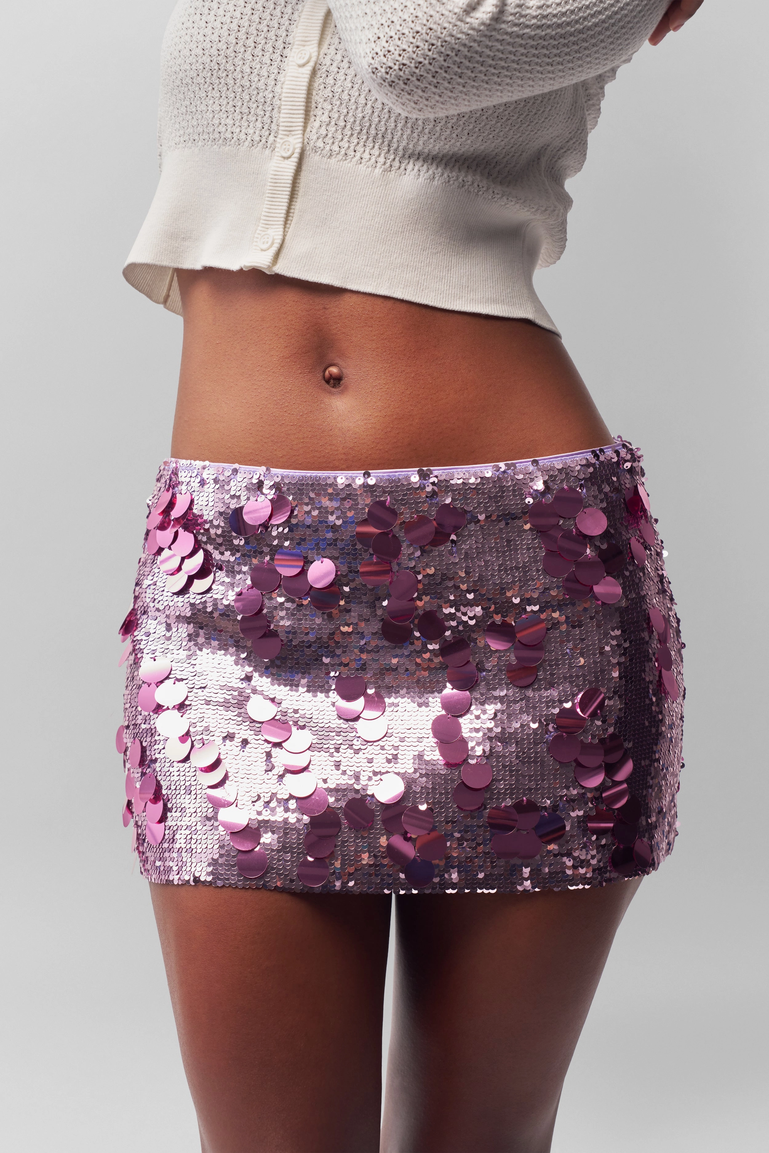 Low Rise Paillette Skirt Cozy Finish